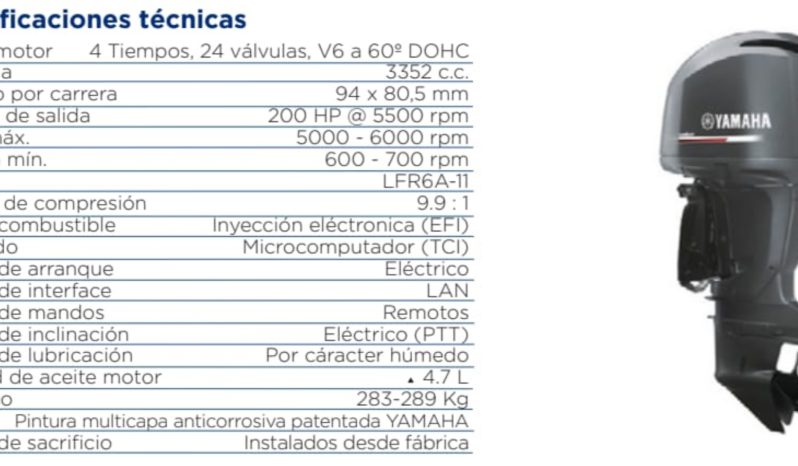 
								YAMAHA FOUR STROKE V6 200HP full									
