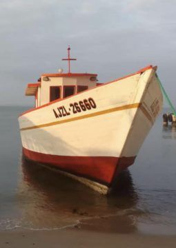 BARCO DE MADERA ENFIBRADA 14.75MTRS